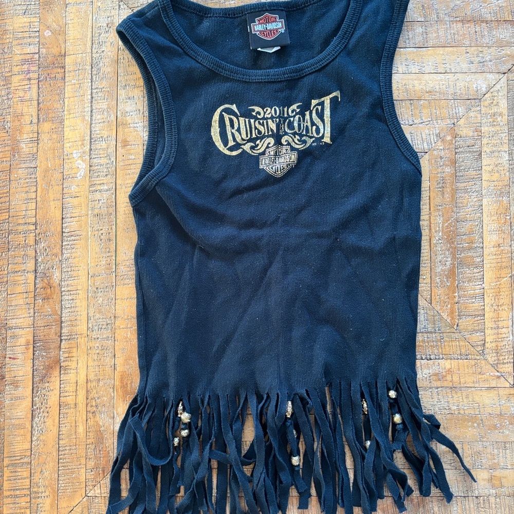 Harley-Davidson black Fringe women’s Tank Top